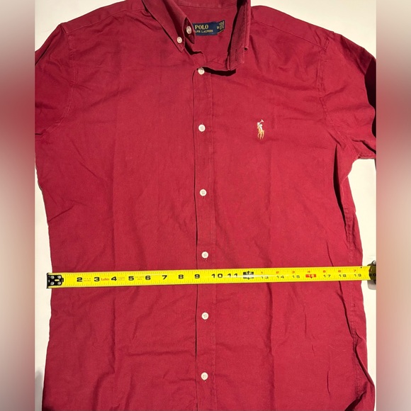 Ralph Lauren Men's Deep Red Button-Down Shirt - Picture 4 of 9